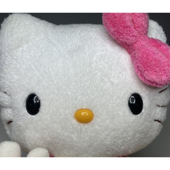 Vintage 2004 Sanrio Smiles Hello Kitty Plush 10” Holding Mini Bunny Pink Yellow - Picture 5 of 10